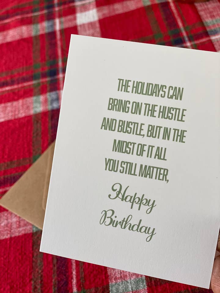 Sentimental Birthday Card for Christmas Birthday for wholesale by The Butter and Honey Co.