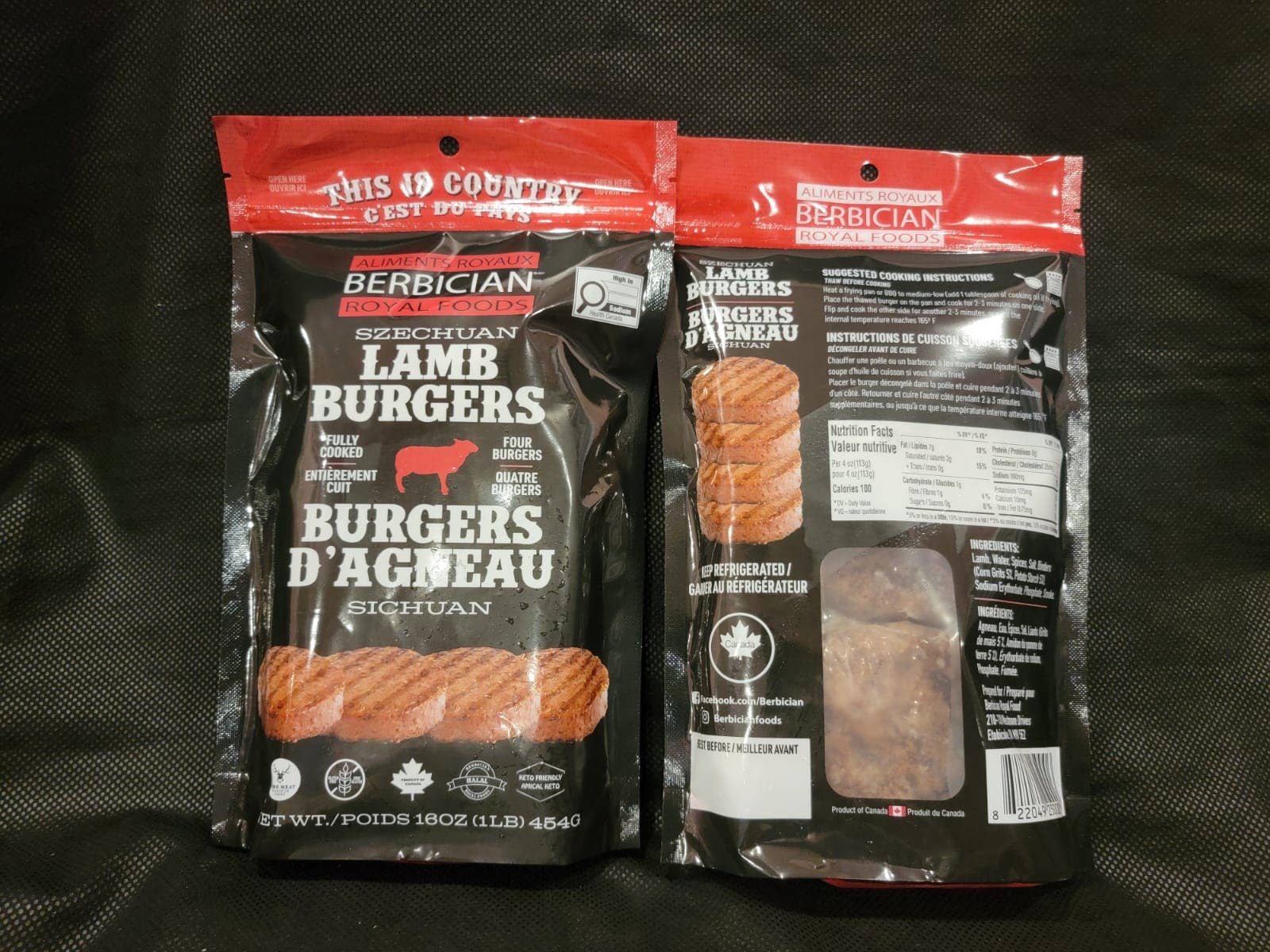 Berbician Canada - Wholesale Jerky - Lamb Burger