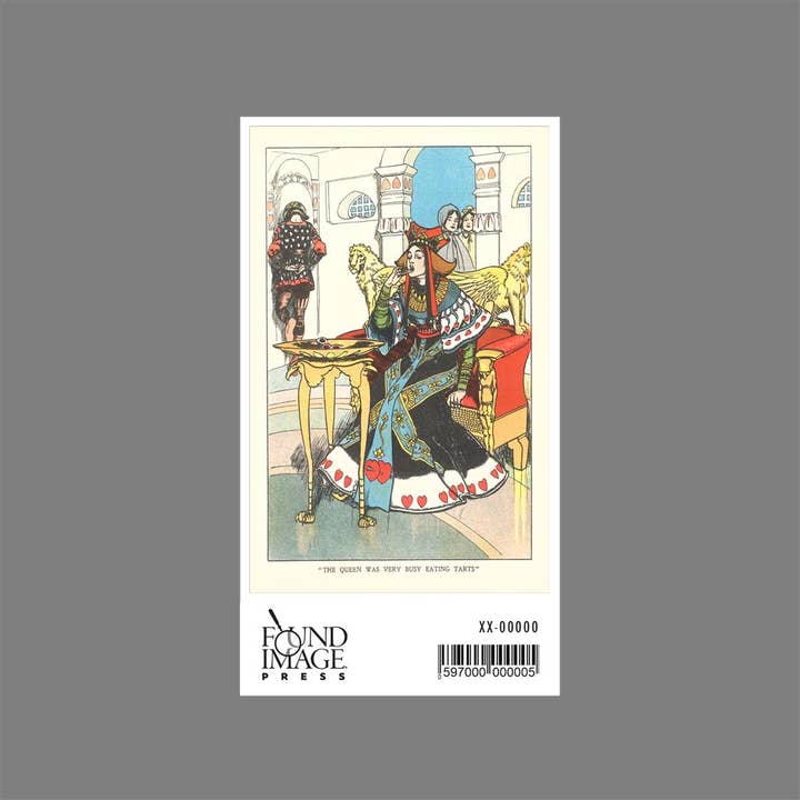 Found Image Press - Wholesale Sticker - Sticker KF-510 Card Queen Eating Tarts1