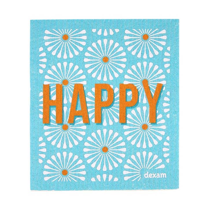 Swedish Dishcloth Happy for wholesale by Dexam UK