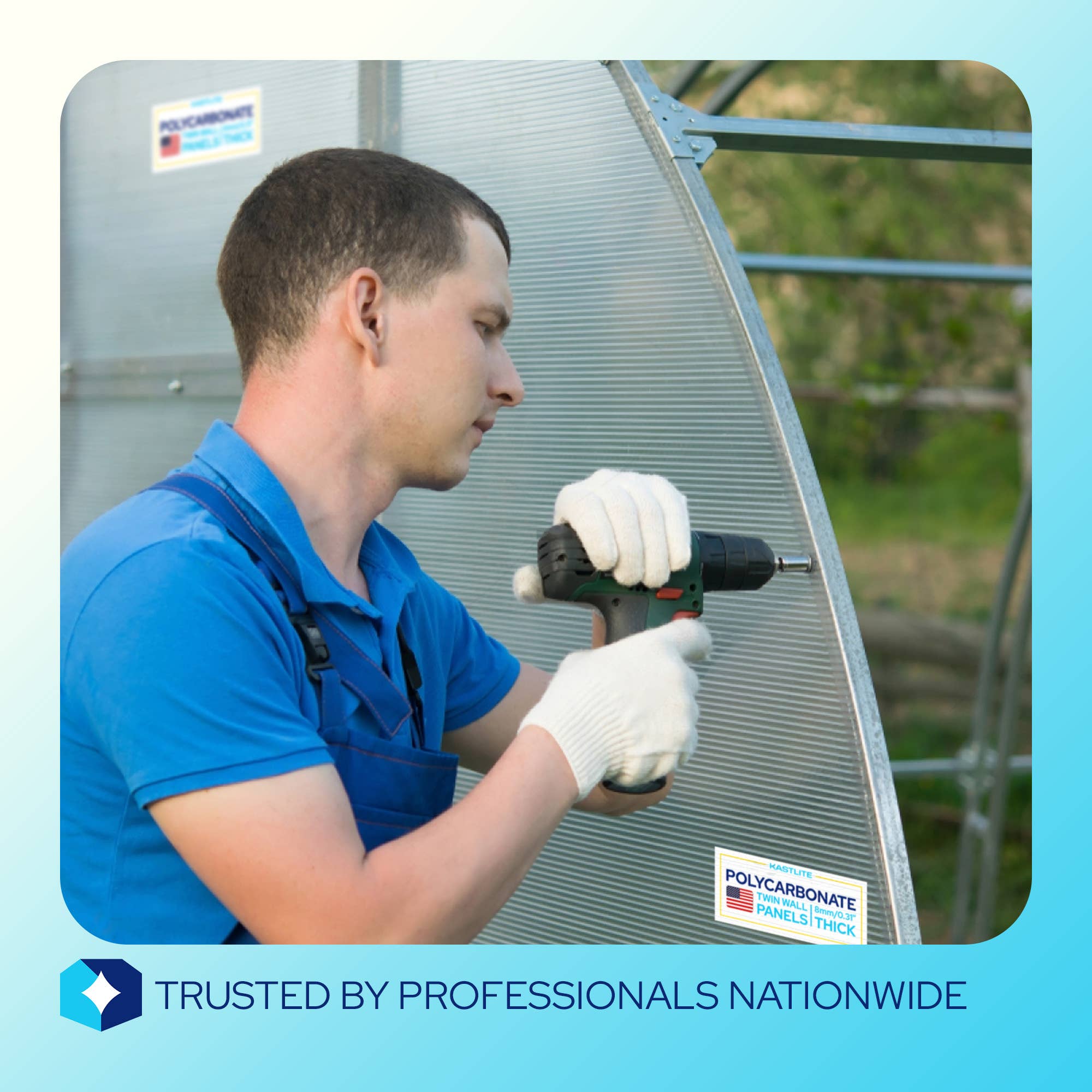 KastLite – wholesale Garden tool – KastLite 8MM Clear Twin Wall Polycarbonate Greenhouse Panels8