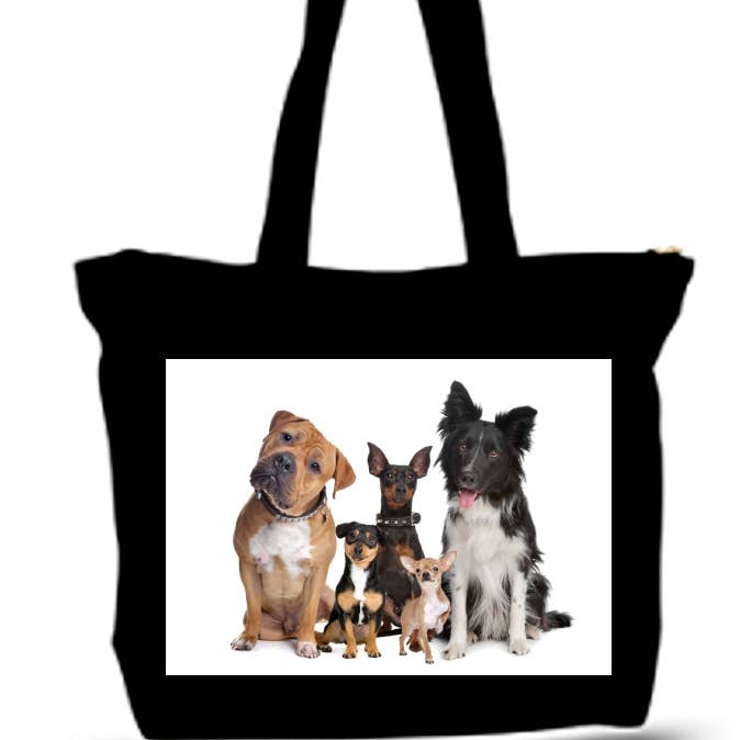 BMS BIZ - Wholesale Tote Bag - Unisex - Rescue A Dog Pets Large Tote New Zipper Bag