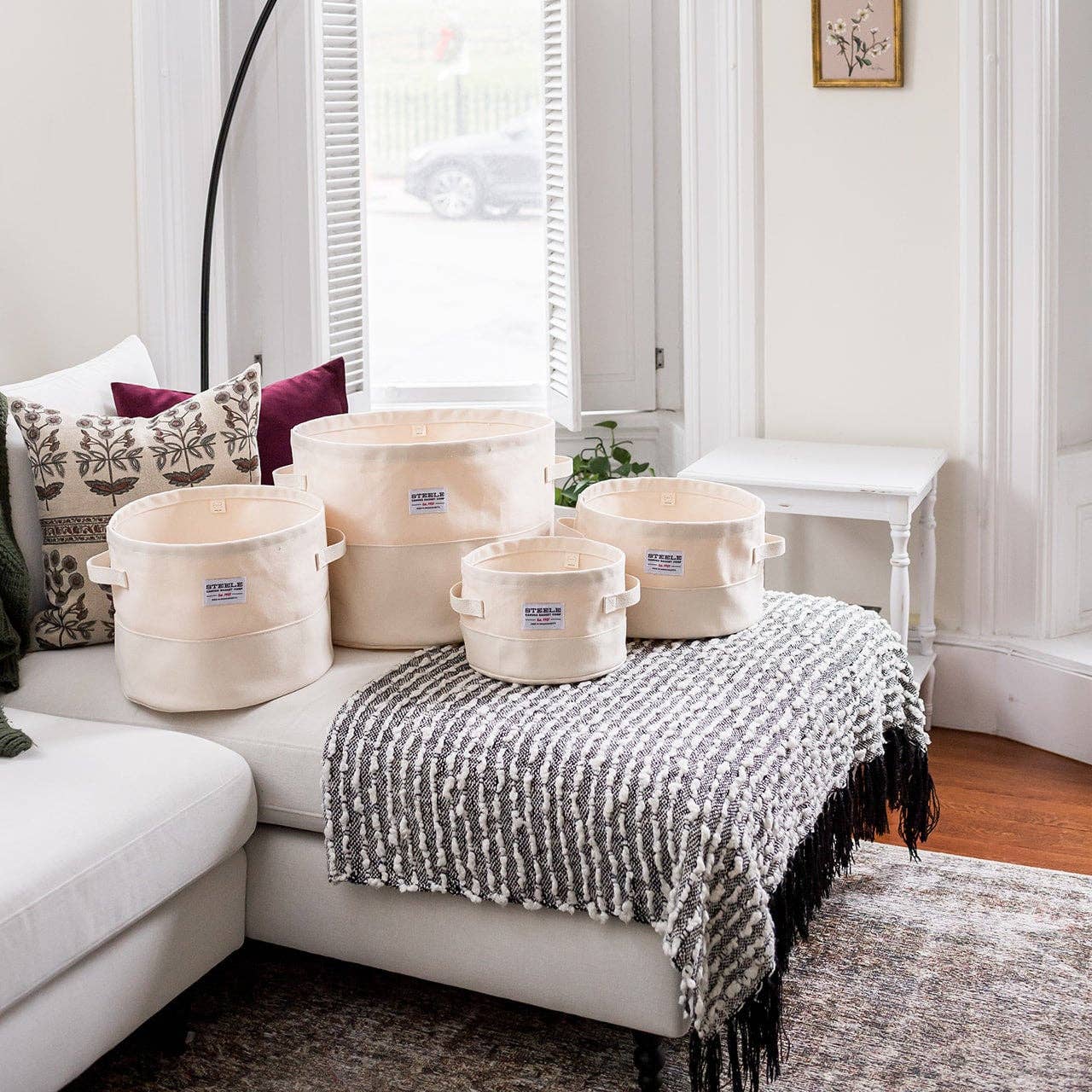 Steele Canvas Basket Corp. - Vente Bacs de rangement - Ensemble de paniers de rangement ronds en toile1