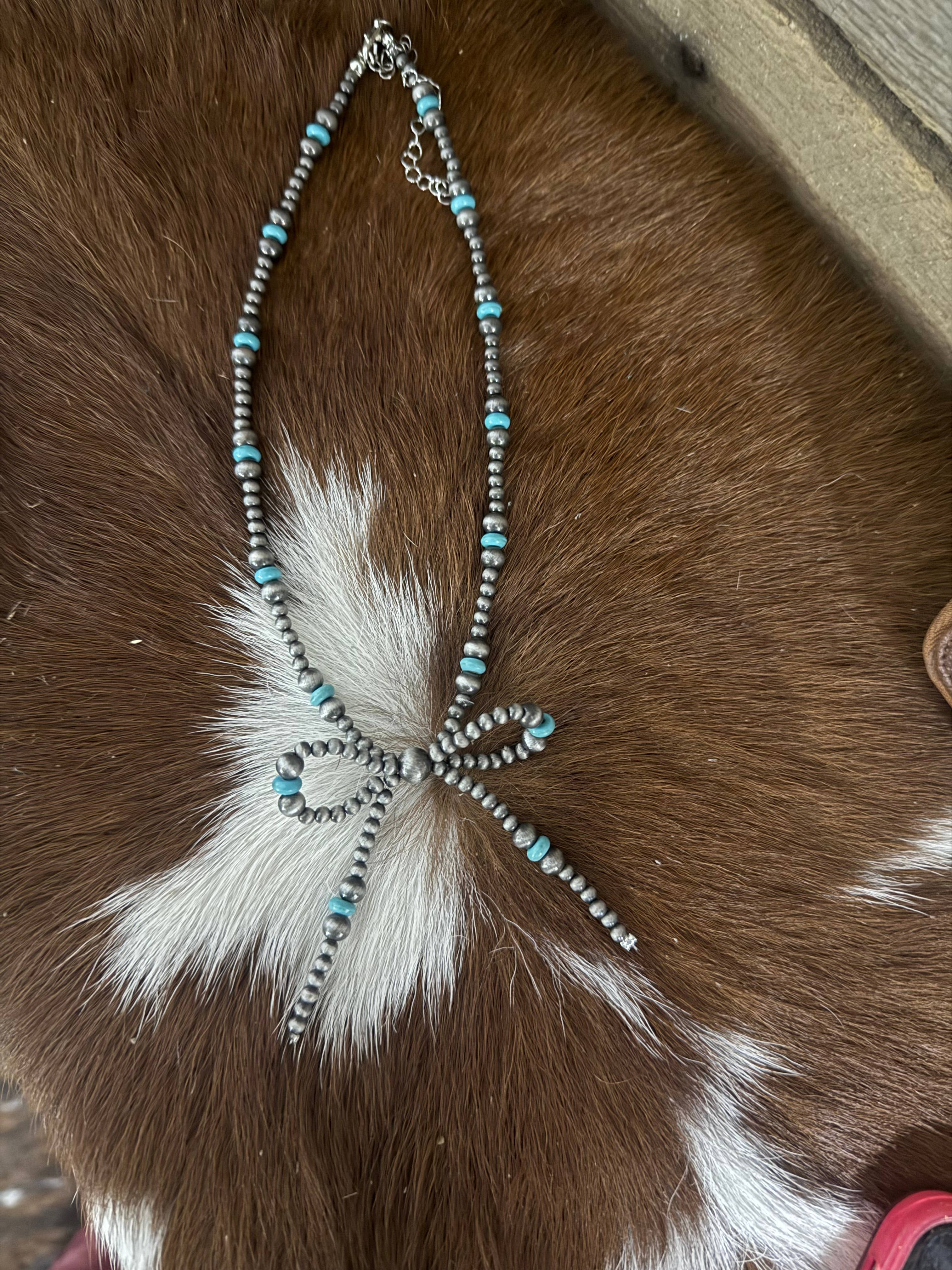 Texas Western Cowhide Bags and More - Wholesale Pendant/Charm Necklace - Western Bow Necklace3