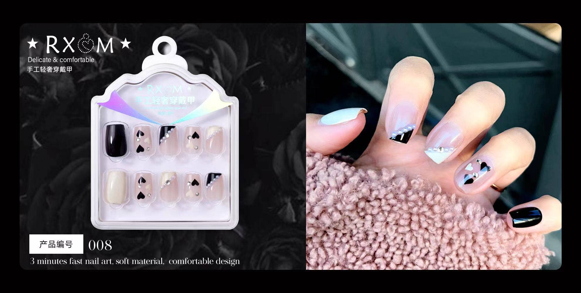 Kids Charm Online - Wholesale Press-On/Fake Nails - BEAUTIFUL WOMEN NAIL SET / 5 PIECE NAIL KIT. CHOOSE YOUR FAV2