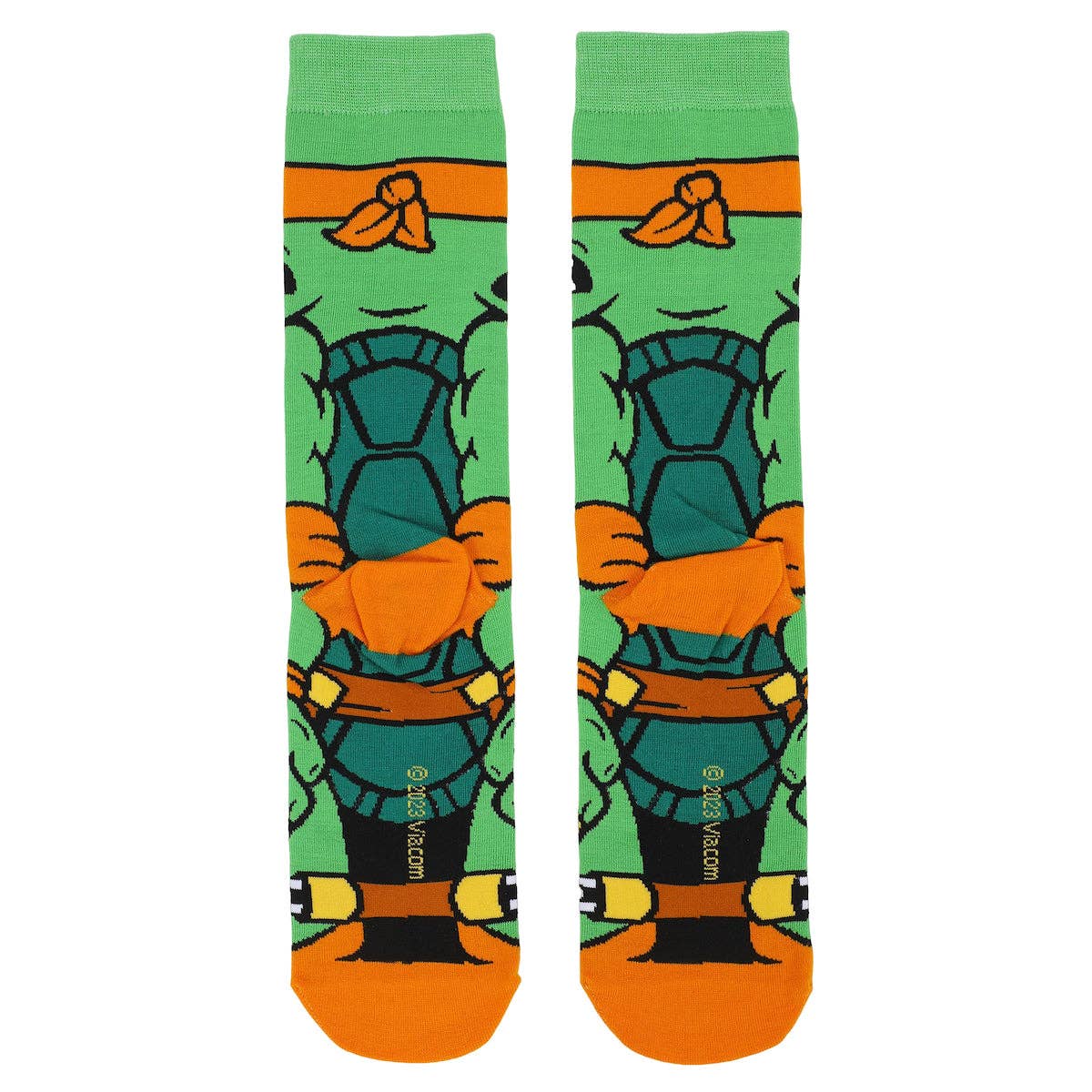 Bioworld Merchandising - Wholesale Socks - Men's - Teenage Mutant Ninja Turtles Michelangelo Animigos Men's Crew Socks2