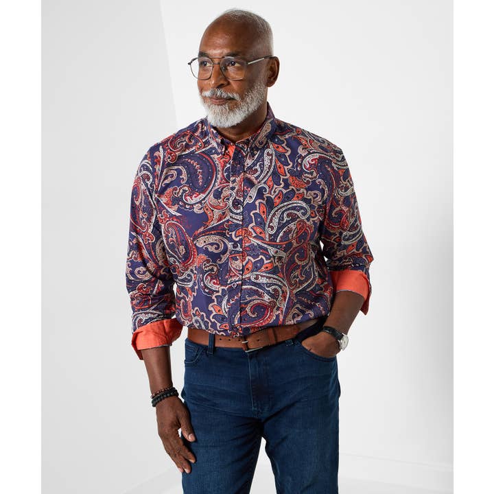 Standout Paisley Long Sleeve Shirt for wholesale by Joe Browns