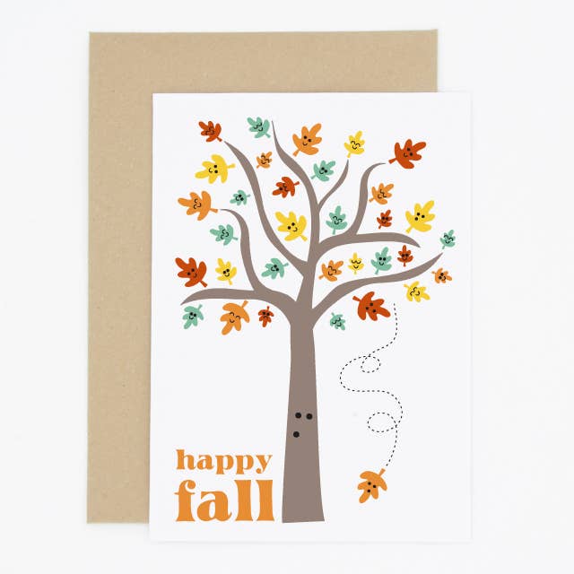 Fallande blad tacksägelse kort för wholesale av Madame Annie et Fils