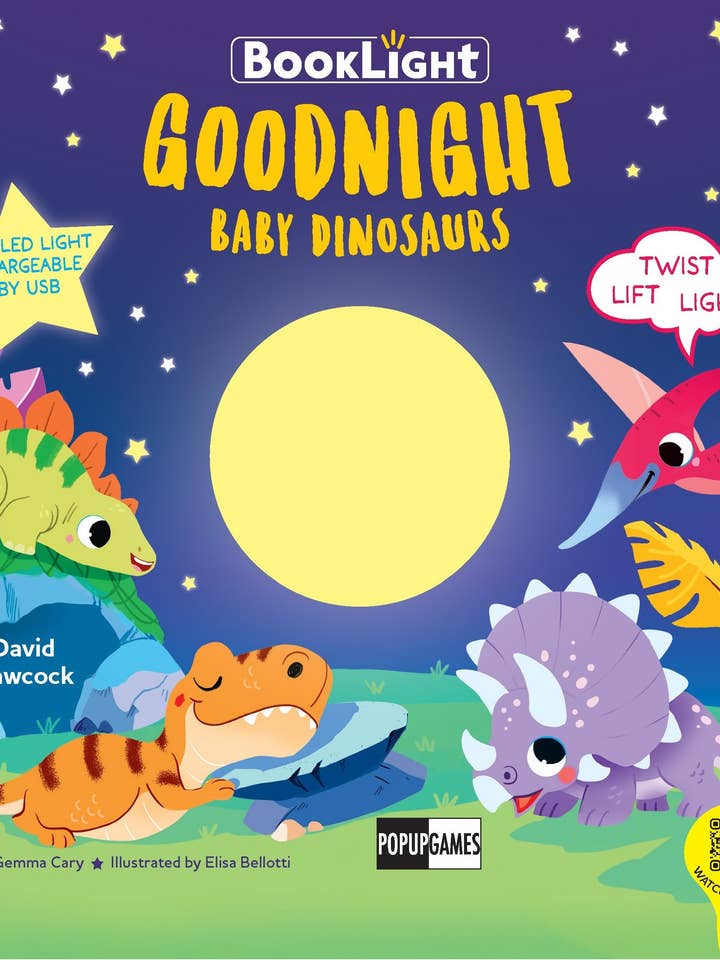 Godnat Baby Dinosaurer Boglys - Pop Up Spil for engroshandel hos Bounce Sales & Marketing