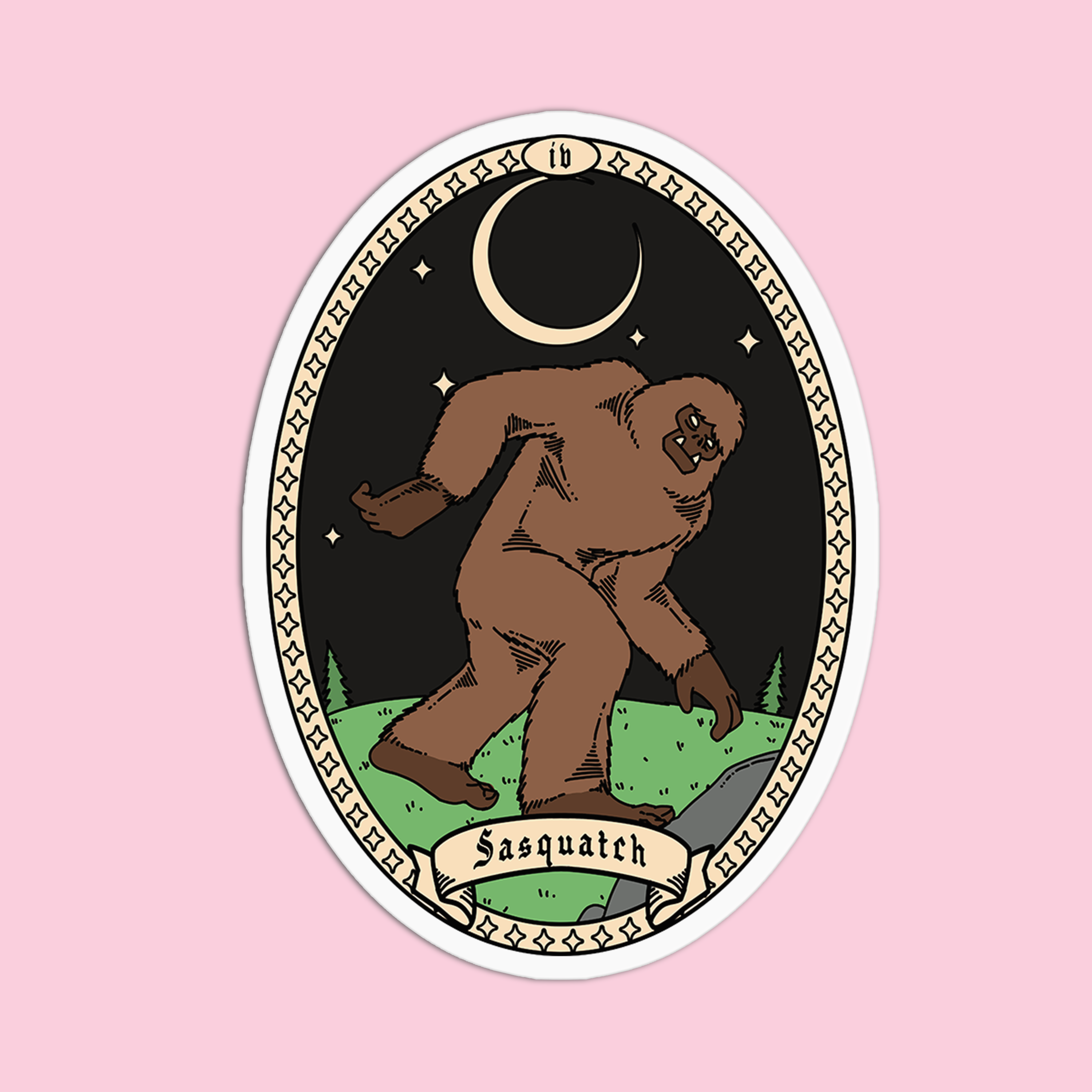 Girls Printing House - Vente Autocollant - Autocollant texturé en vinyle Sasquatch1