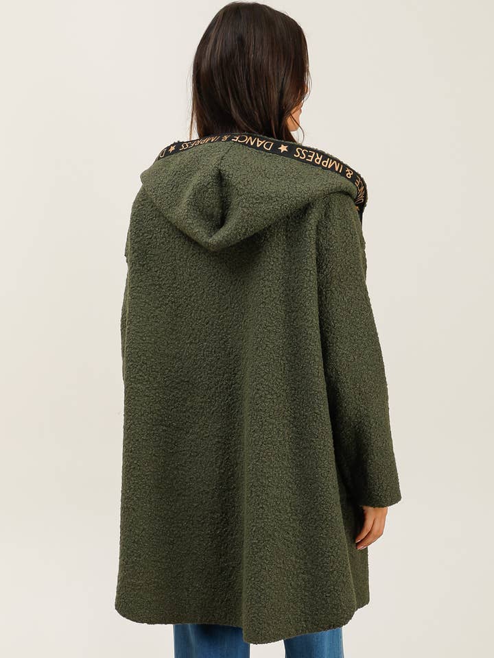 Lucky Nana - Wholesale Coat - Women's - AH 22173 - Boucle Fabric Coat3