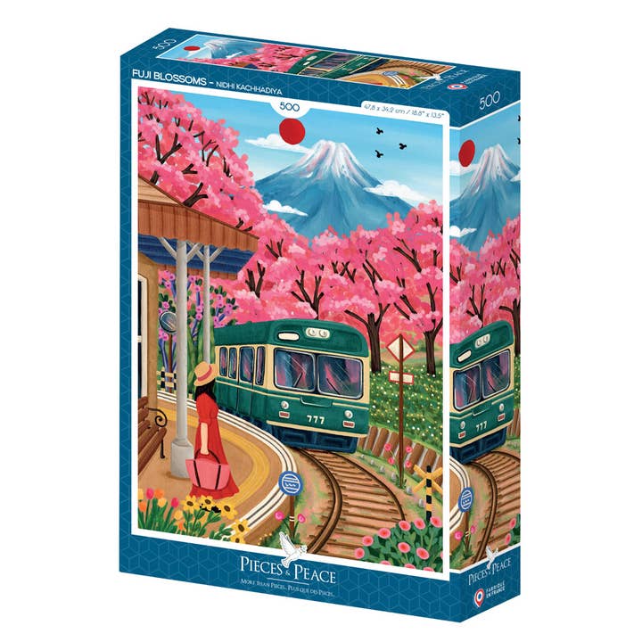 500-piece puzzle - Fuji Blossoms for wholesale by Pieces & Peace