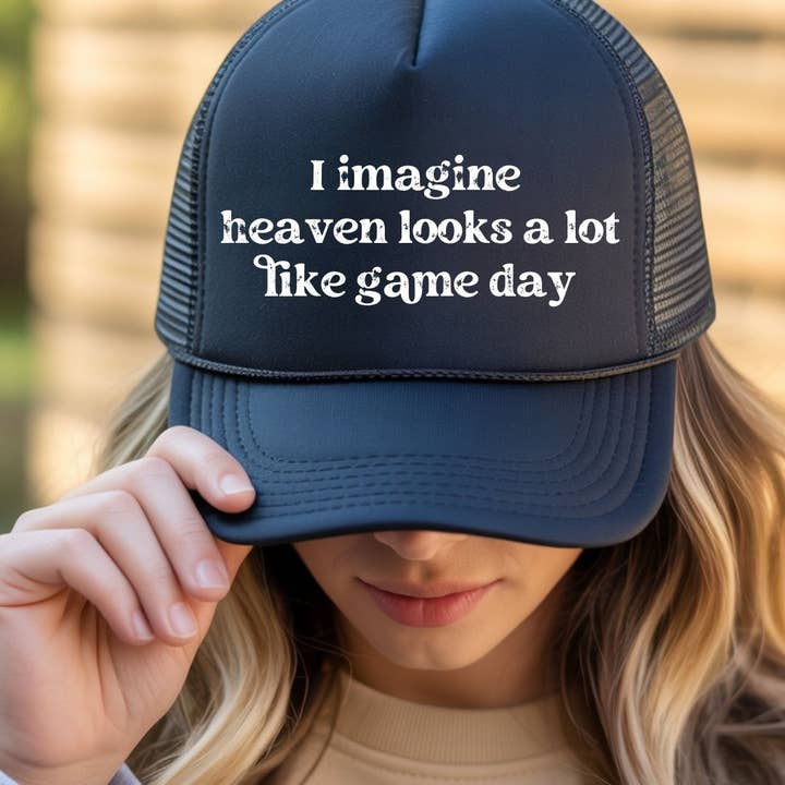 Casquette de jour de match Accessoire femme Sport Casquette de camionneur Casquette de baseball pour la vente par Friday Night Wives