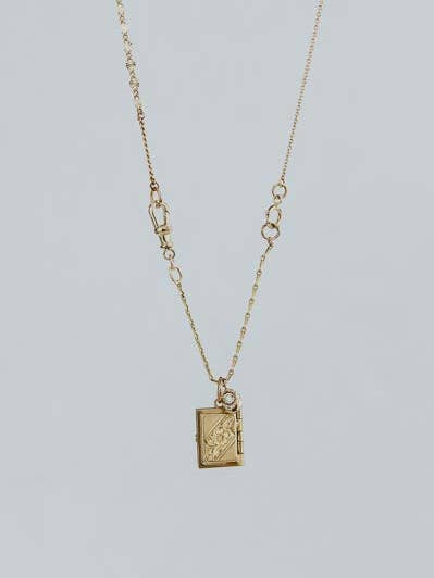 Locket Charm Collector Chain Necklace | 14K for wholesale by Wings Hawaii