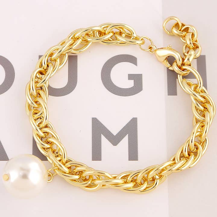 ACCITY - Wholesale Charm/Dangle Bracelet - PEARL CHARM BEADED BRACELET_CWAJE045420