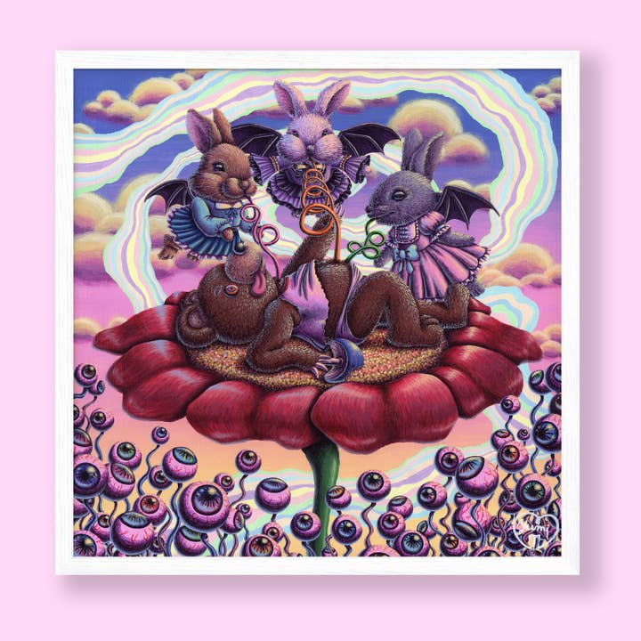 Impressão Artística do Cogumelo Venenoso (Coelho e Urso) por atacado de Bubbly Seed LLC