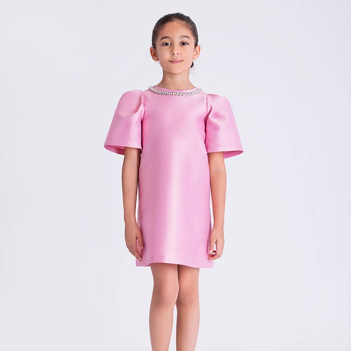 Vestido de Menina com Decote em Diamante por atacado de Mama Luma