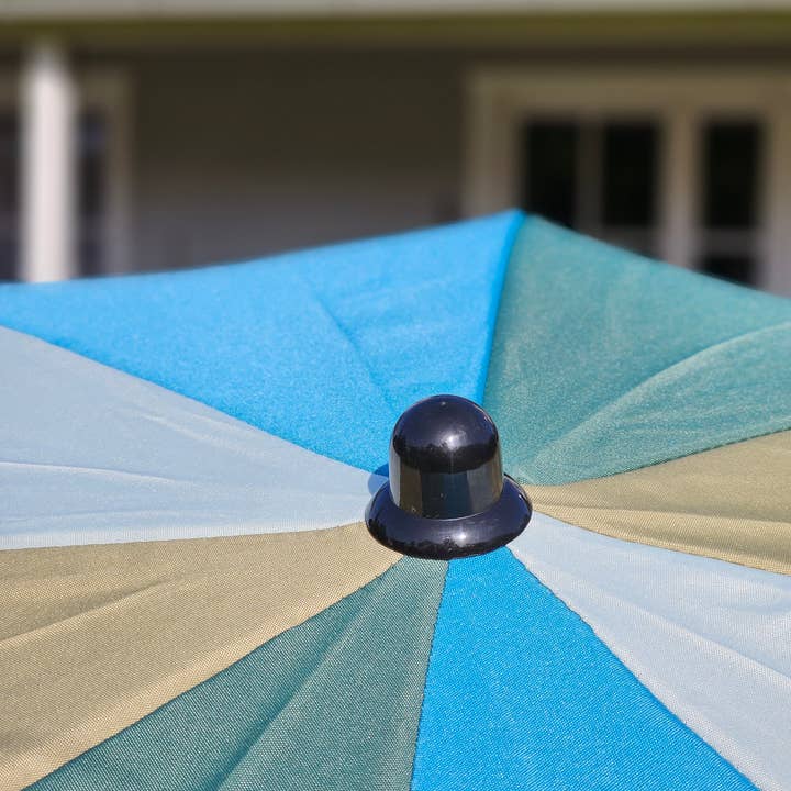 Meinposten - Wholesale Beach Umbrella - Parasol Beach Umbrella UV Protection Fringe BLUE GREEN tiltable Ø 170 cm5