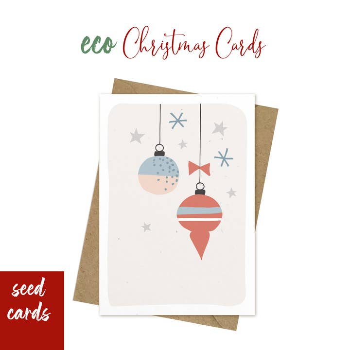 Plantable Christmas Cards - Balls for wholesale by Myeco