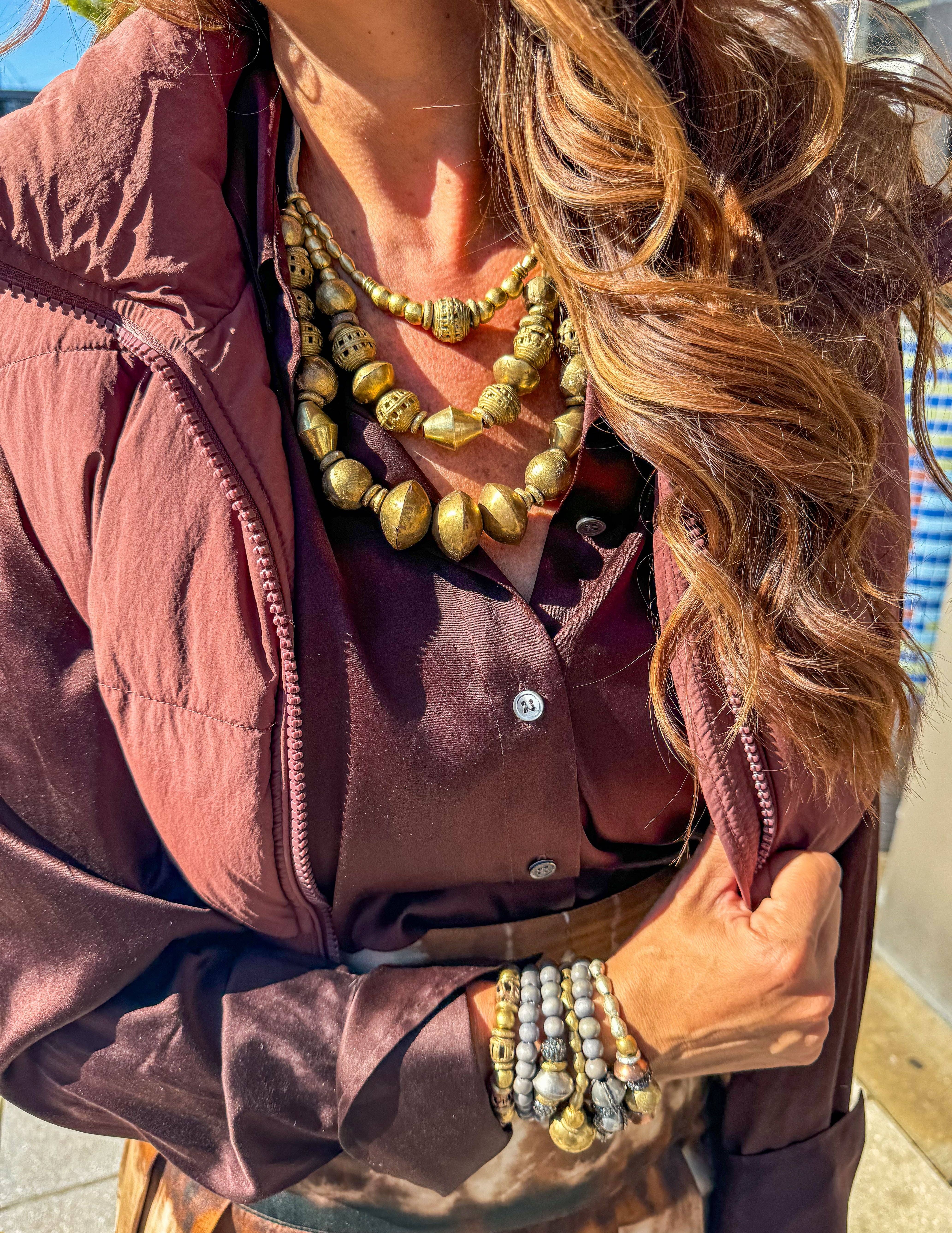 Twine & Twig - Wholesale Bib Necklace - Layered Classic Necklace | Gold3