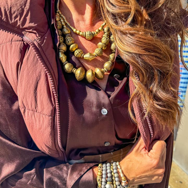 Twine & Twig - Wholesale Bib Necklace - Layered Classic Necklace | Gold3