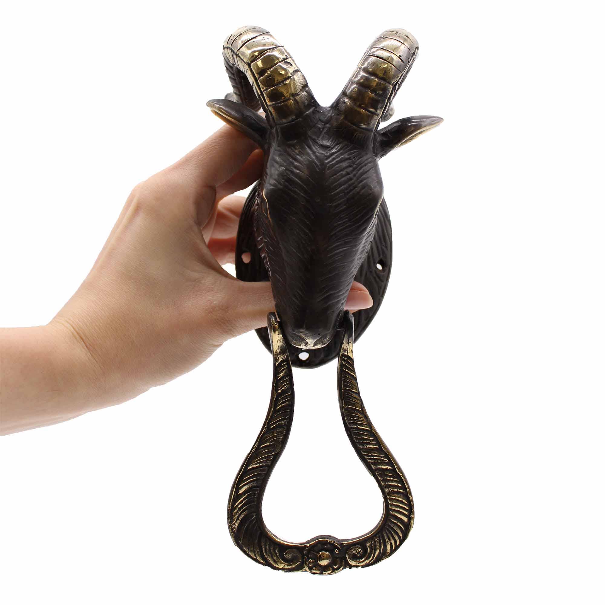Ancient Wisdom – wholesale Decorative figurine – Big Goat Head Knocker1