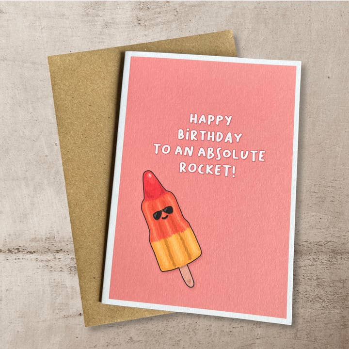 Absolute rocket - Birthday card for wholesale by Back To The Drawing Board Illustration