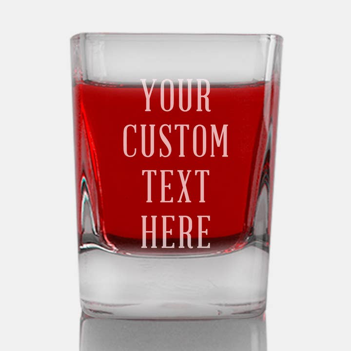 Engraved Shot Glasses - Custom Logo or Text for wholesale by Personalized By Kate