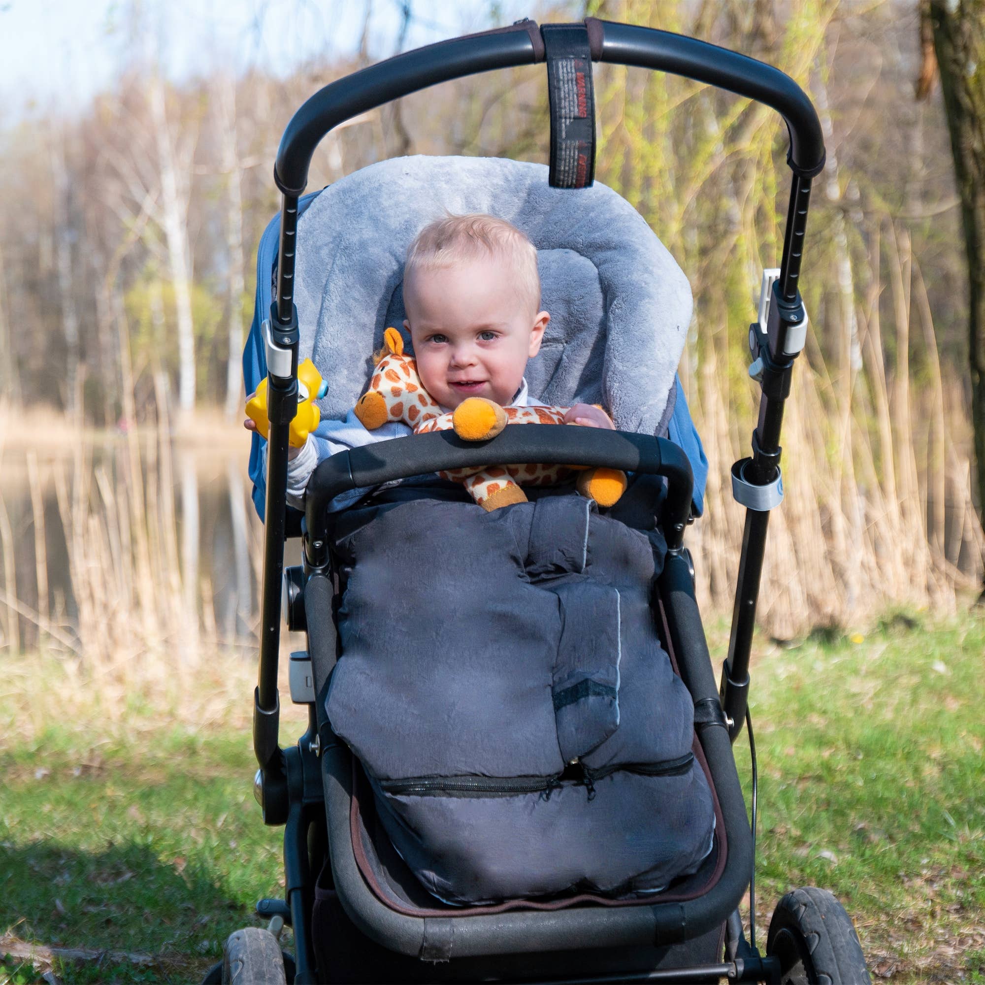 Joybi - Vente Accessoire/housse pour poussette – bébé - Chancelière luxueuse et chaude pour poussette7