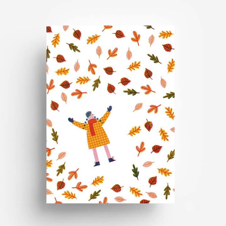 Leaves Postcard DIN A6 for wholesale by jungwiealt