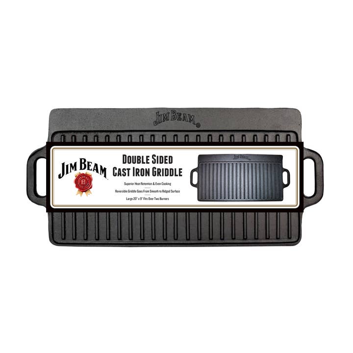 Style Asia - Wholesale Cast iron skillet - Jim Beam Double Sided Cast Iron Griddle2