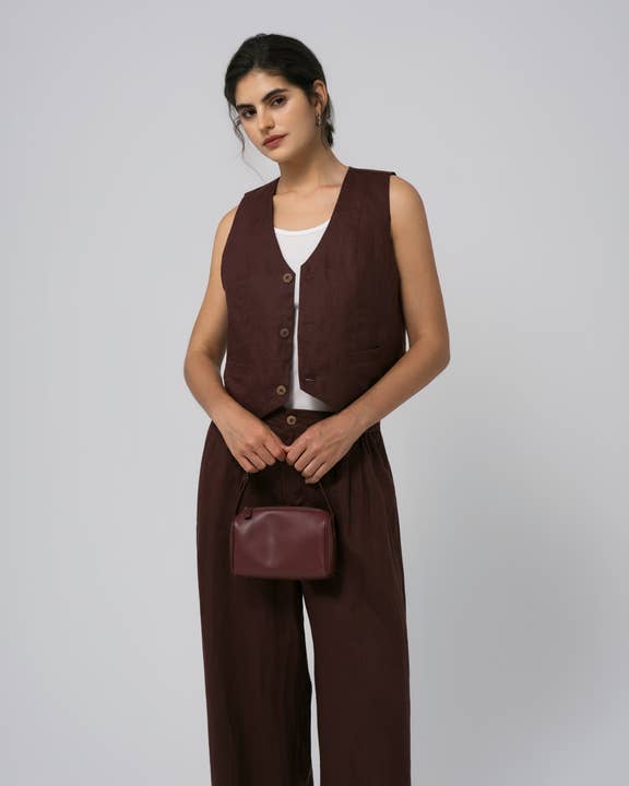 Juana Hemp Tailored Vest for wholesale by Juana