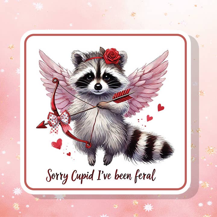 Mi dispiace Cupido, sono stato selvaggio Adesivo Procione San Valentino per la vendita all'ingrosso da parte di London Luxury Candles