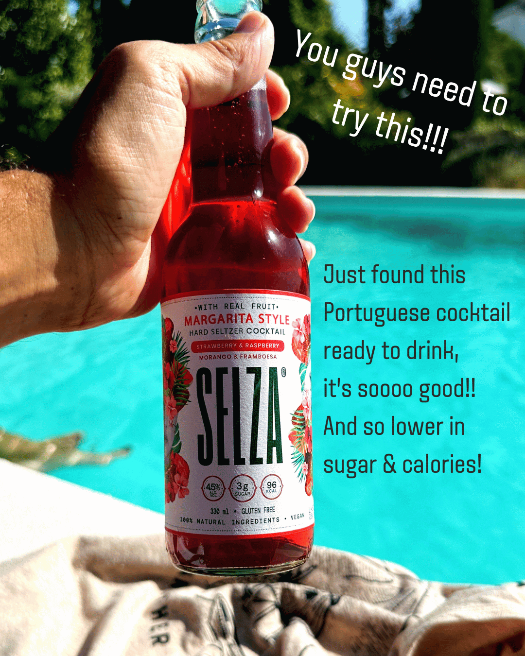 SELZA - Vendita all'ingrosso Mix/sciroppo per cocktail - Cocktail Margarita Fragola & Lampone – Confezione da 24 bottiglie da 33 cl8