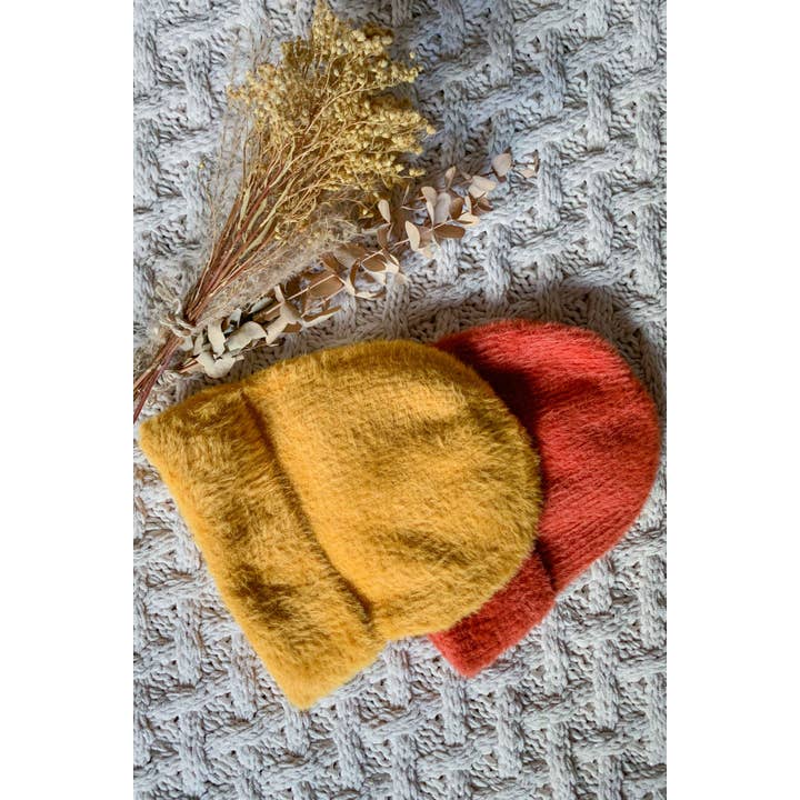 AMOLI - Wholesale Beanie - Women's - Soft Warm Ribbed Fuzzy Faux Angora Beanie6