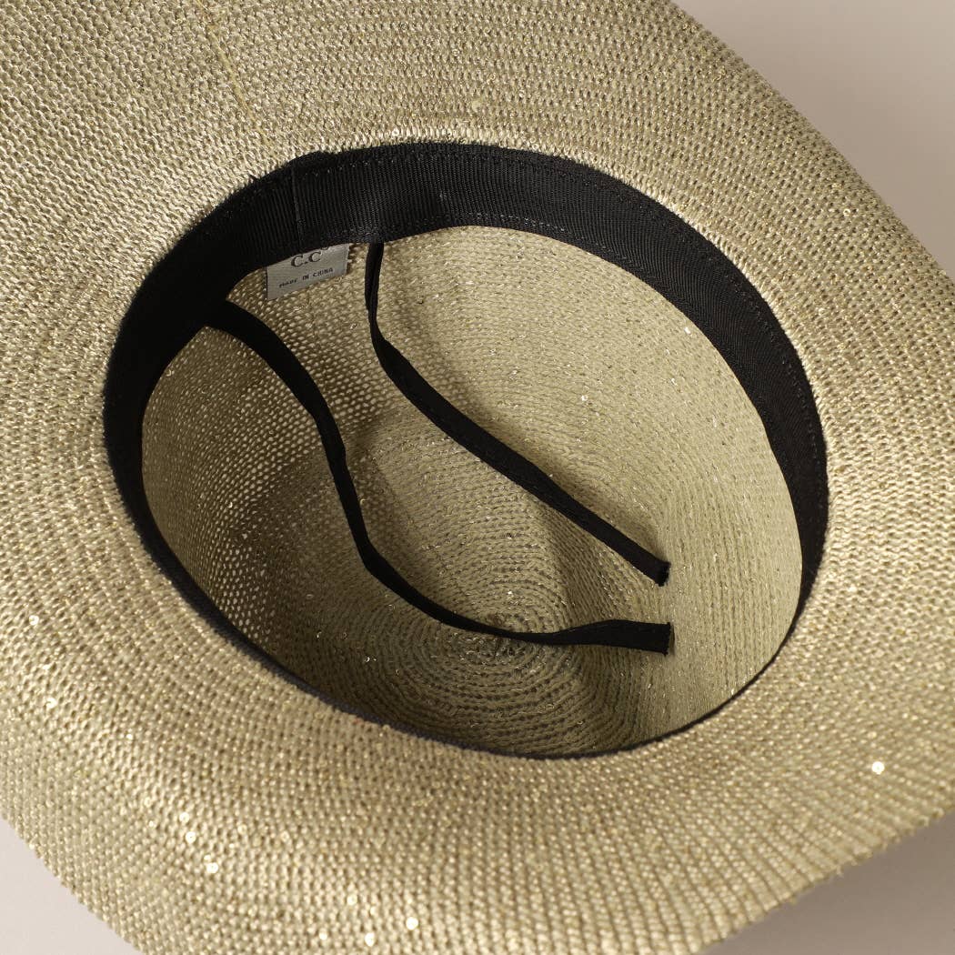 Fashion City – wholesale Cowboyhatt - Dam – Paljett Cowboyhatt med mocka String25