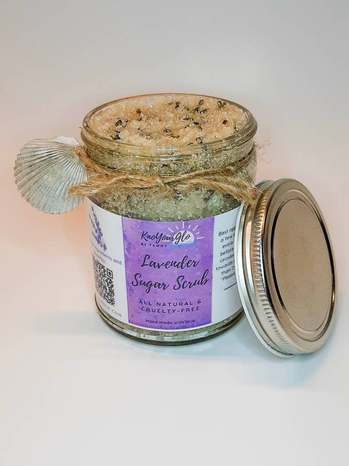 Lavender- Relaxation Sugar Scrub 9oz. for wholesale by KnoYourGlo