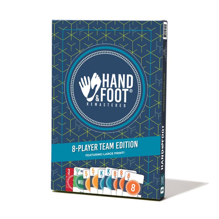 Hand & Foot Remastered Card Game 8 Players Large Print for wholesale by Gray Dog Games