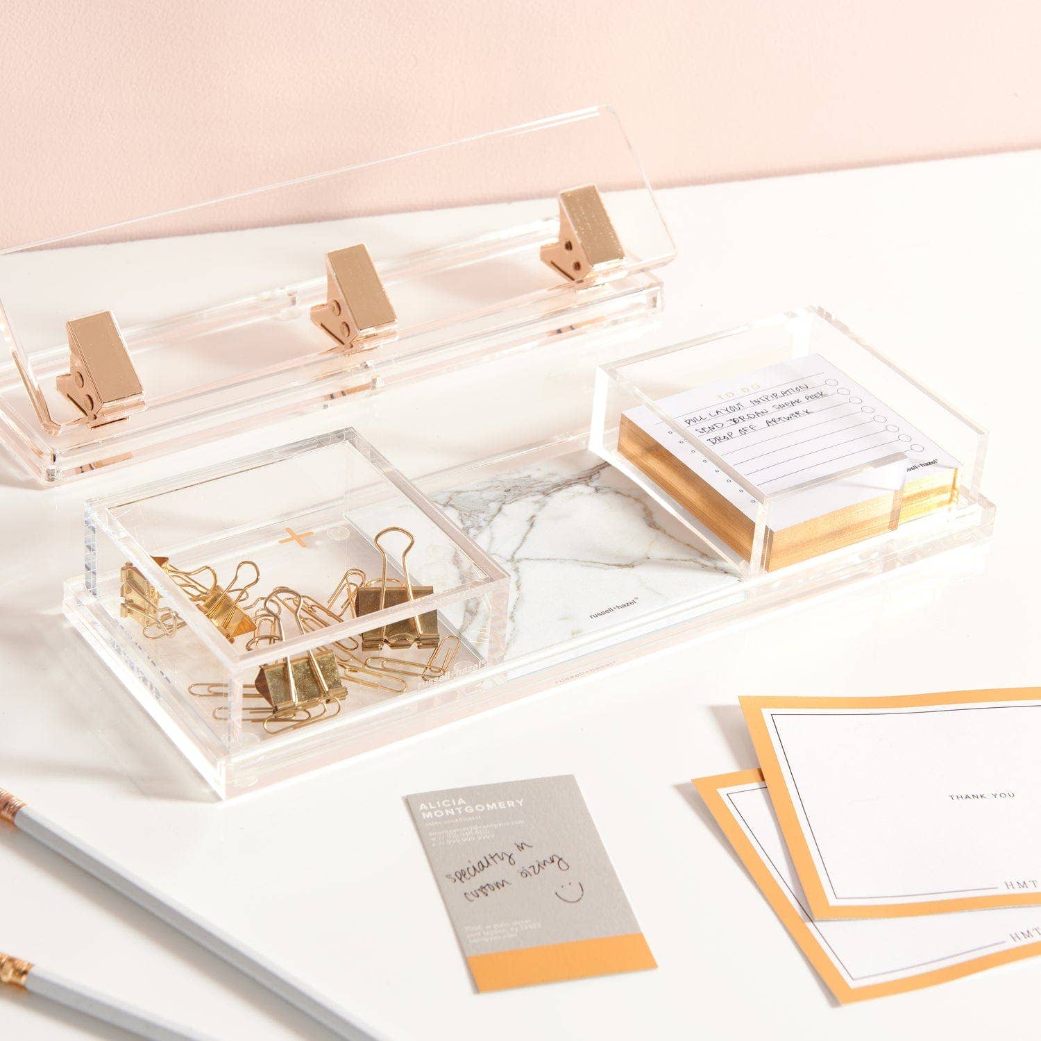 russell+hazel - Wholesale Desk Organizer - Acrylic Bloc with Lid5