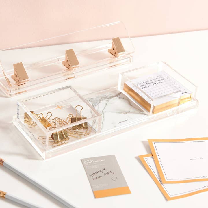 russell+hazel - Wholesale Desk Organizer - Acrylic Bloc with Lid5
