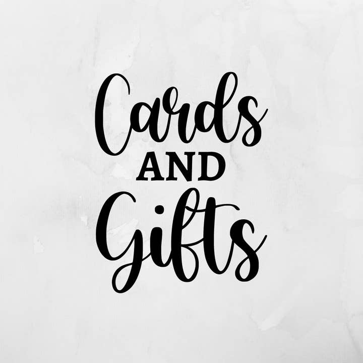 Cards and Gifts Permanent Vinyl Decals, Wedding Permanent Vinyl Decals, Decals for Weddings for wholesale by Cre8tionsByCaitlynn