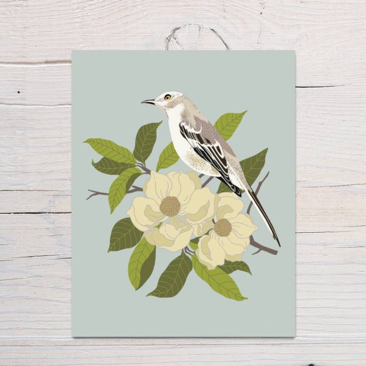 Mocking bird blank greeting card A2 Size for wholesale by Krupa Paranjape