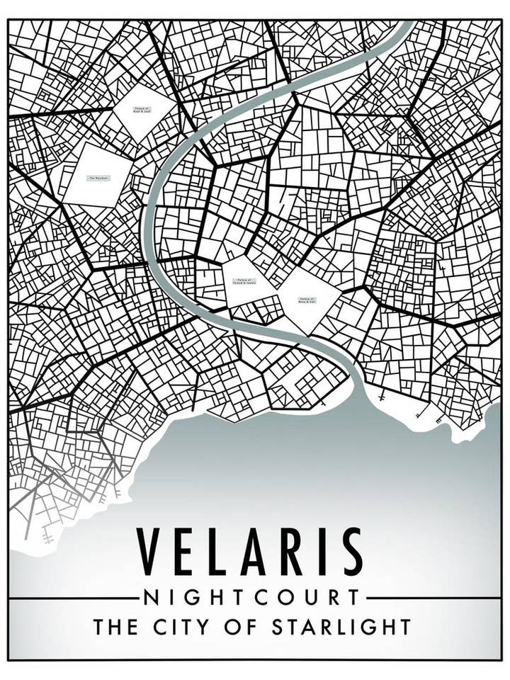 Velaris Map Art Print: Officially Licensed ACOTAR Night for wholesale by Taylor Made