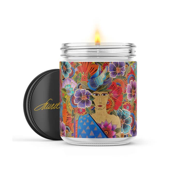 Uncommon Flame - Wholesale Jar/Filled Candle - Laurel Burch - Heart of Womankind Candle