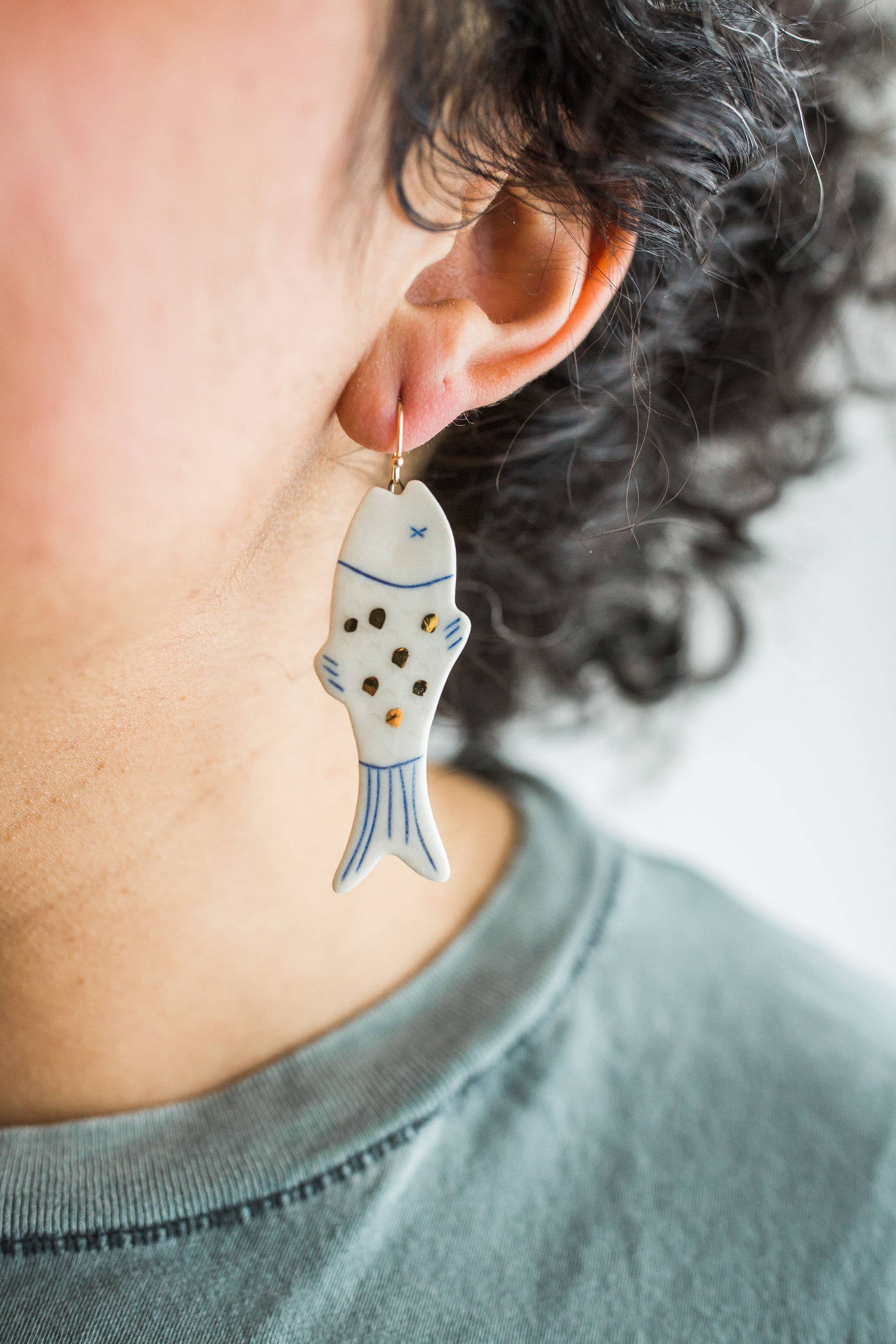 Jenna Vanden Brink Ceramics - Wholesale Dangle Earrings - Lucky Fish Earrings1