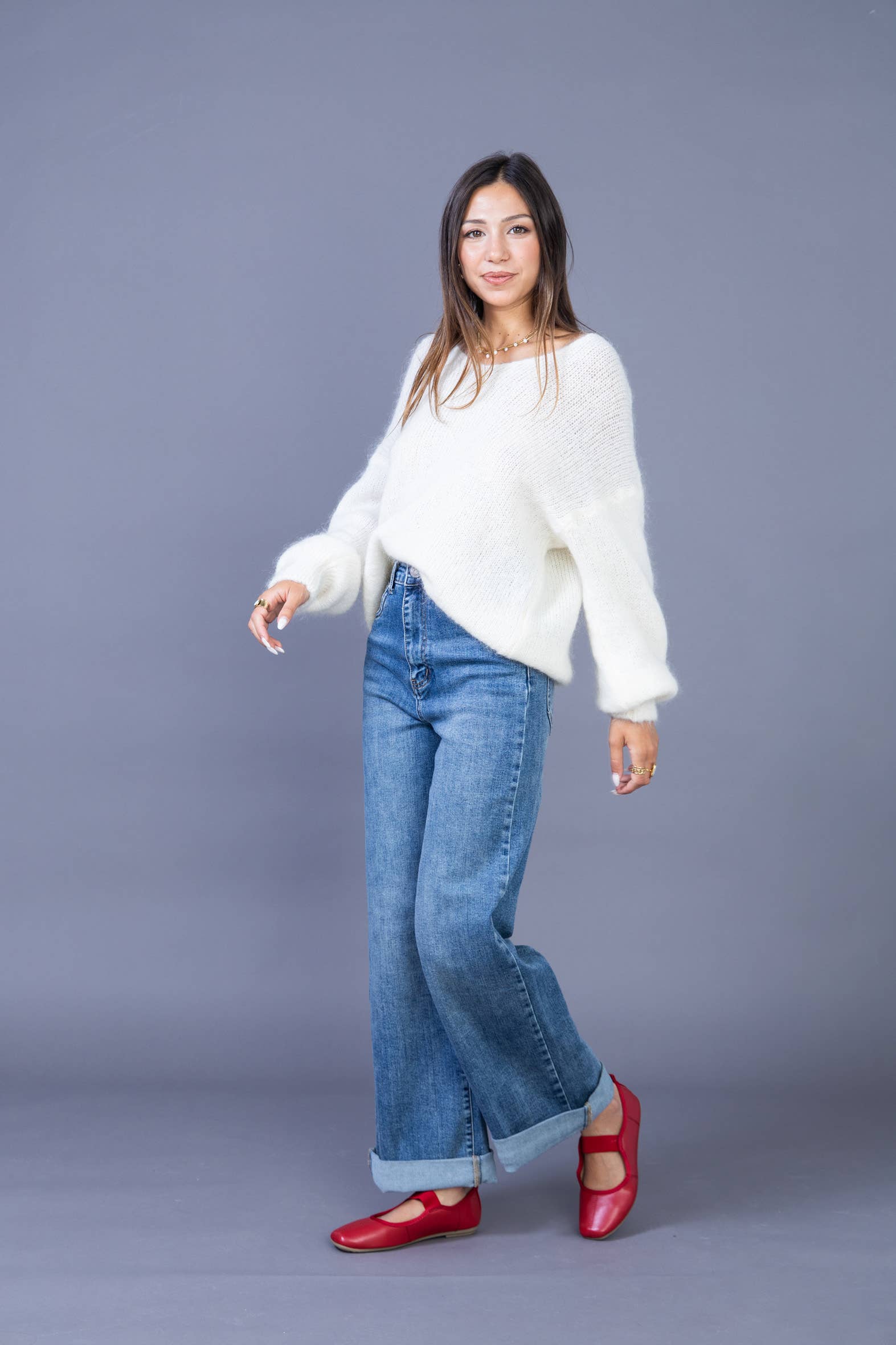 ANA & LUCY - Wholesale Jeans - Women's - Women's straight relaxed jeans "Émilie" - ANA & LUCY14