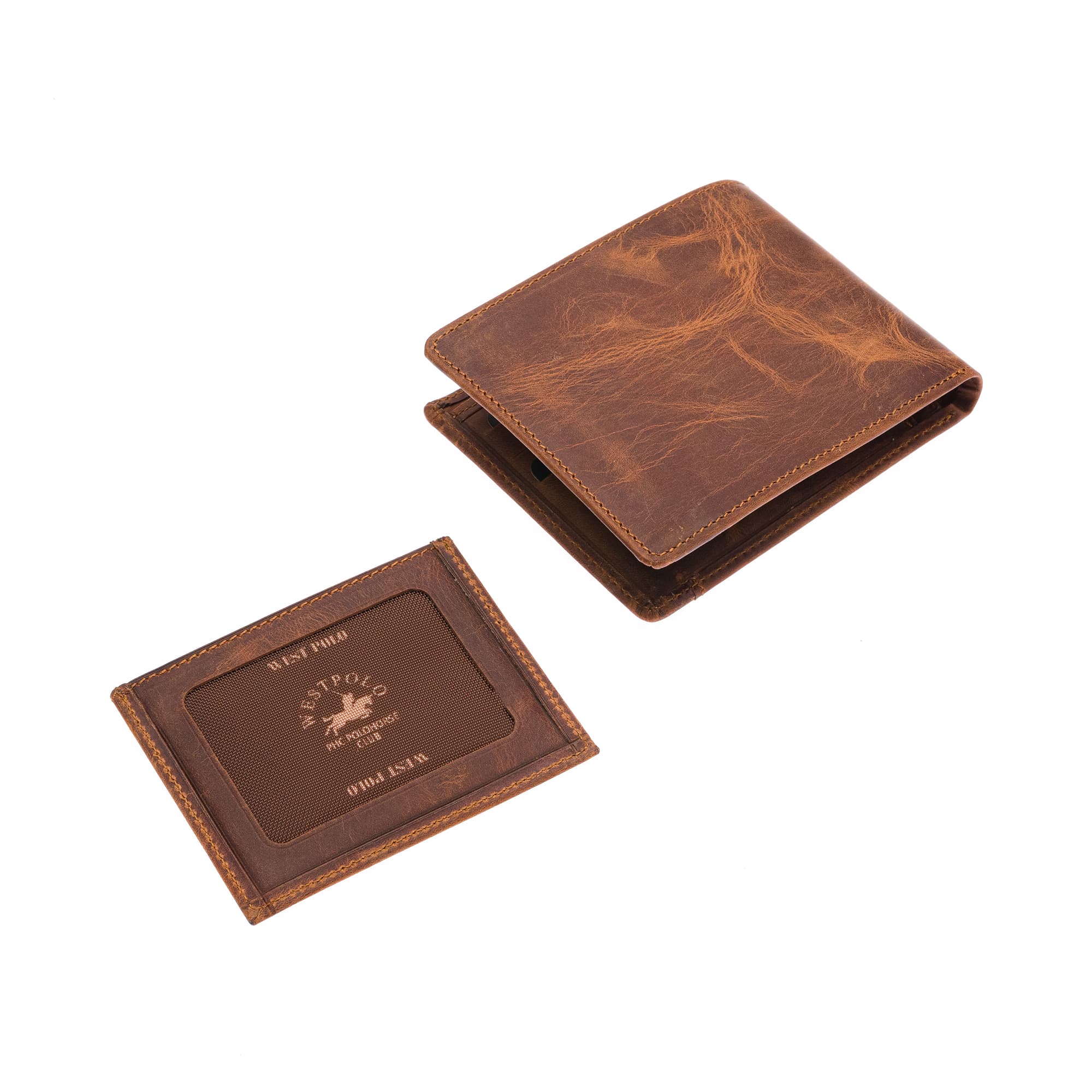 WESTPOLO – wholesale Card holder – men's – Westpolo Harvey Secret Card Holder Slot-Men Vintage - Camel0