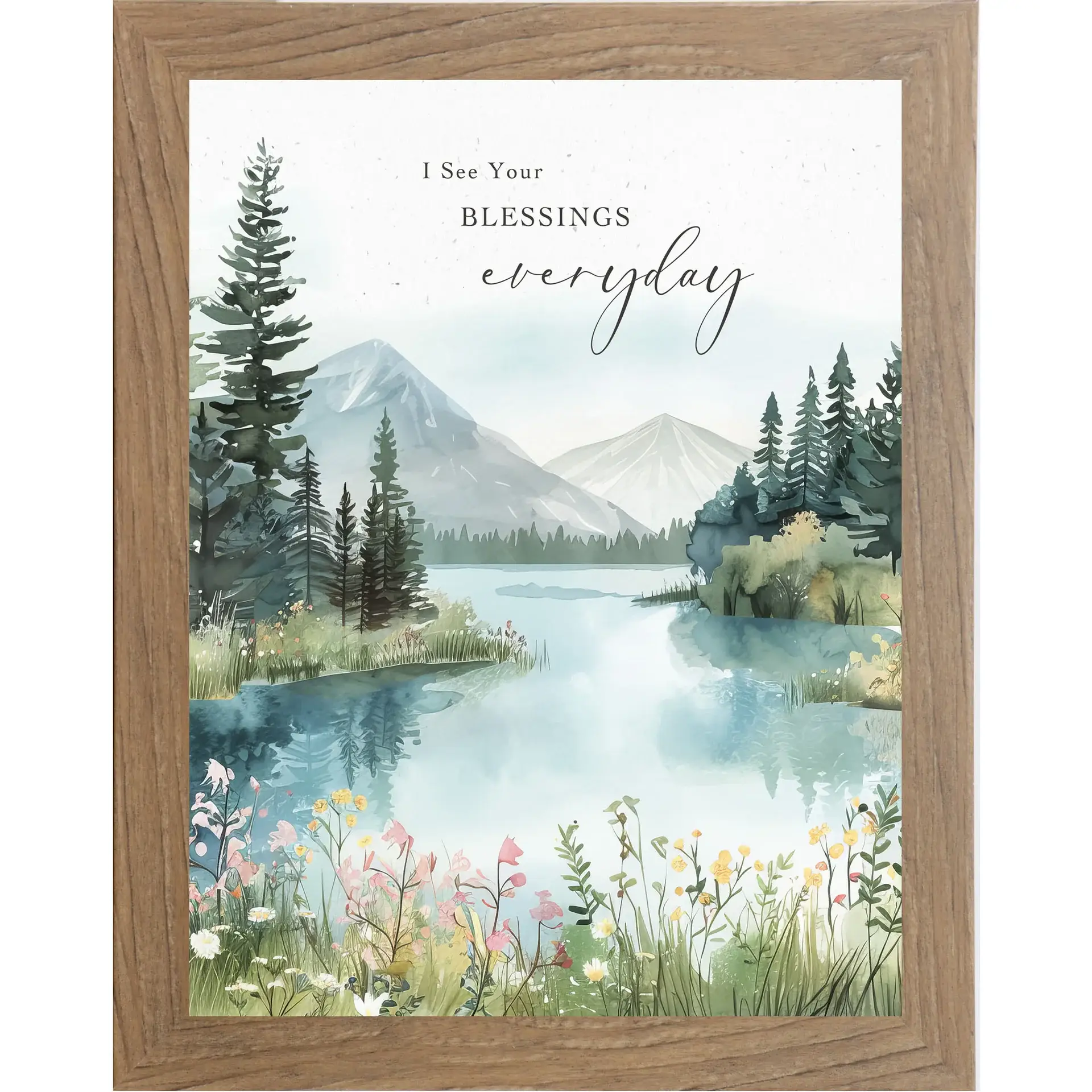 Summer Snow Art - Wholesale Wall Art Set - I See Your Blessings Everyday Forest Mountains Art Decor1