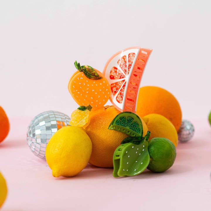 Jenny Lemons - Wholesale Hair Clip - Women's - Midi Orange Hair Claw Clip10