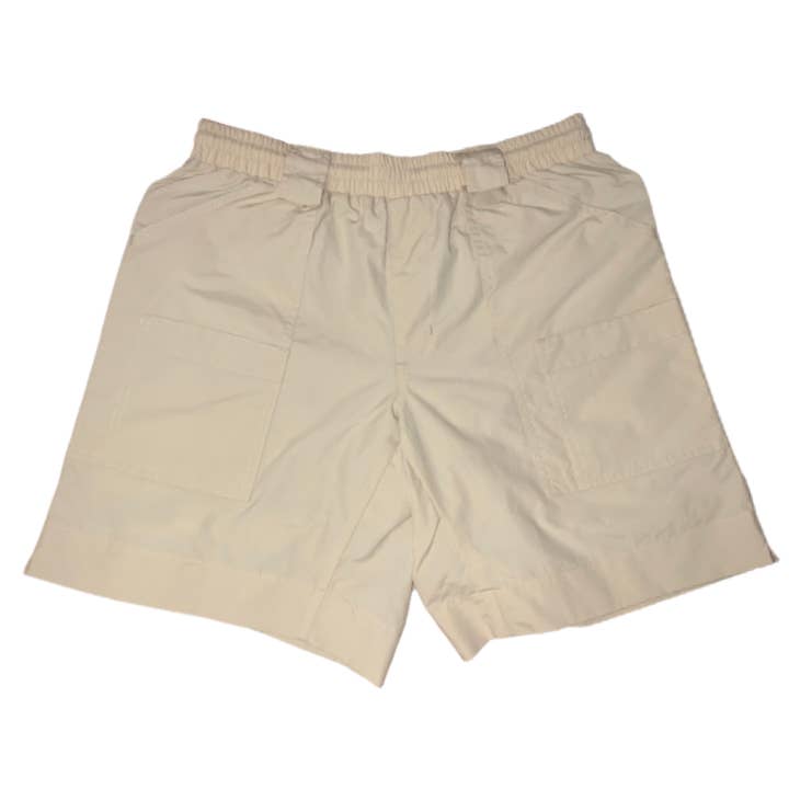 Shorts de pêche kaki avec doublure pour la vente par Meripex Apparel